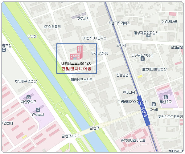 한빛엔지니어링 오시는 길 약도